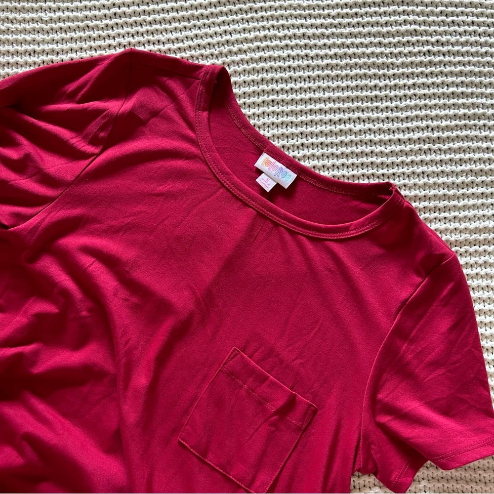 LuLaRoe High Low Dress in Deep Raspberry Pink